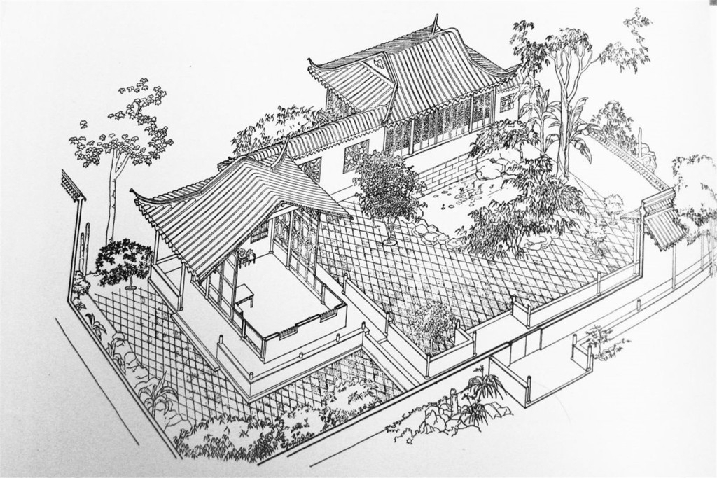 欧式建筑手绘图 园林建筑工程的艺术与技术融合